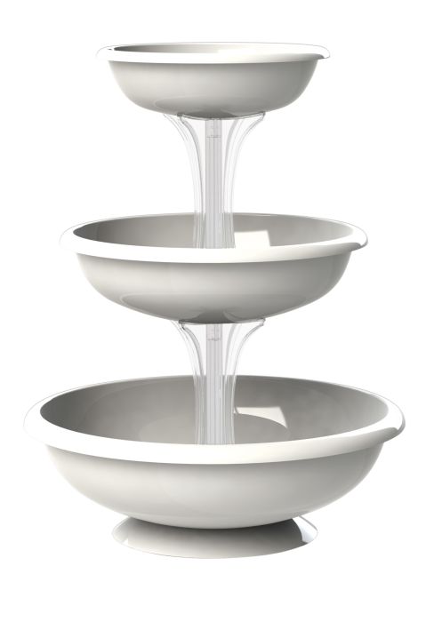 ALDOTRADE Květináč Fontana set 3 ks 50x64 cm - Bílá