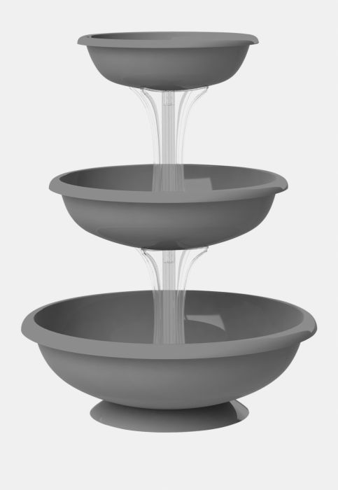 ALDOTRADE Květináč Fontana set 3 ks 50x64 cm - Šedá