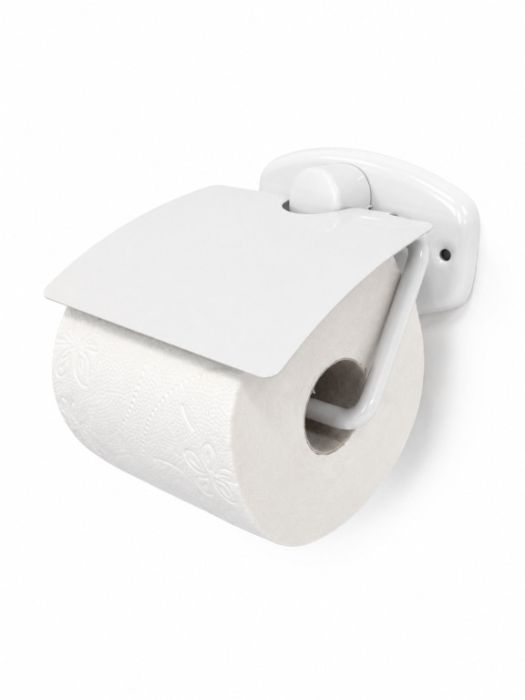 ALDOTRADE Držák wc papíru s klapkou bílý