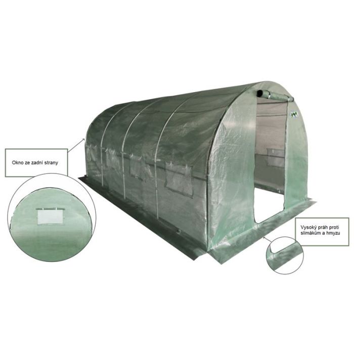 ALDOTRADE Fóliovník zahradní 4x2,5x2m