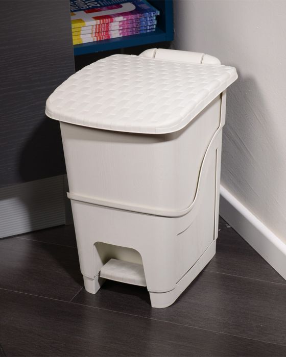 ALDOTRADE Odpadkový koš ratan 18l - bílý