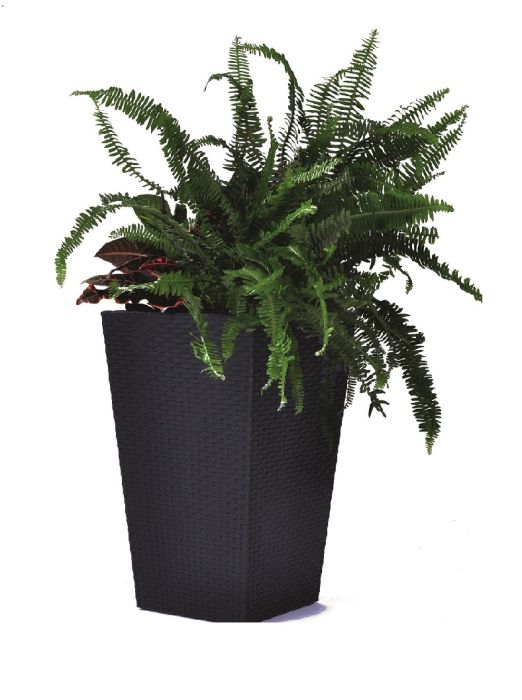 Květináč Rattan Planter M 55,4l antracit