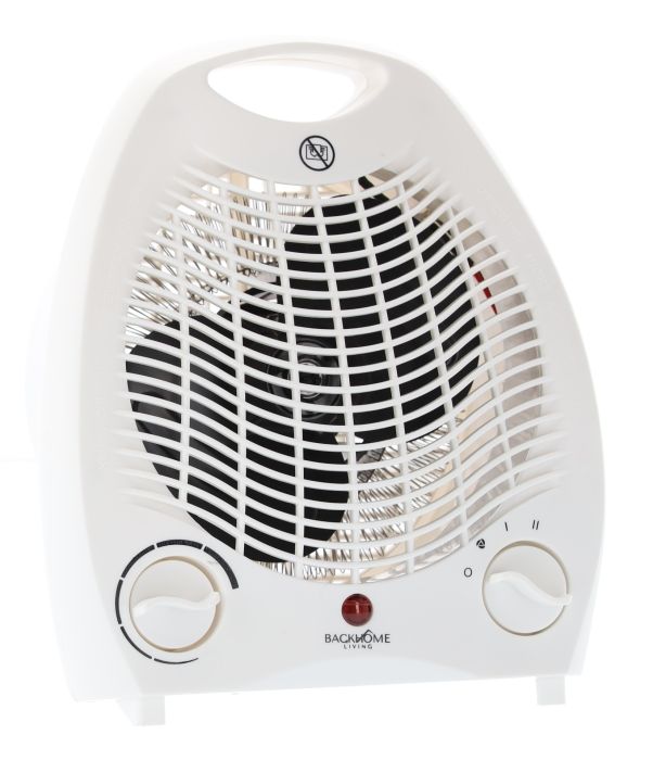 Elektrické topení s ventilátorem a bezpečnostním spínačem, bílé, 2000 W