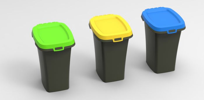 Koš odpadkový ECO žluté víko