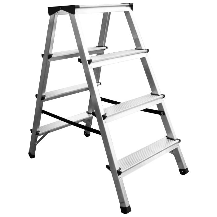 ALDOTRADE Schůdky oboustranné PROFI Al 2x4 - 150 kg