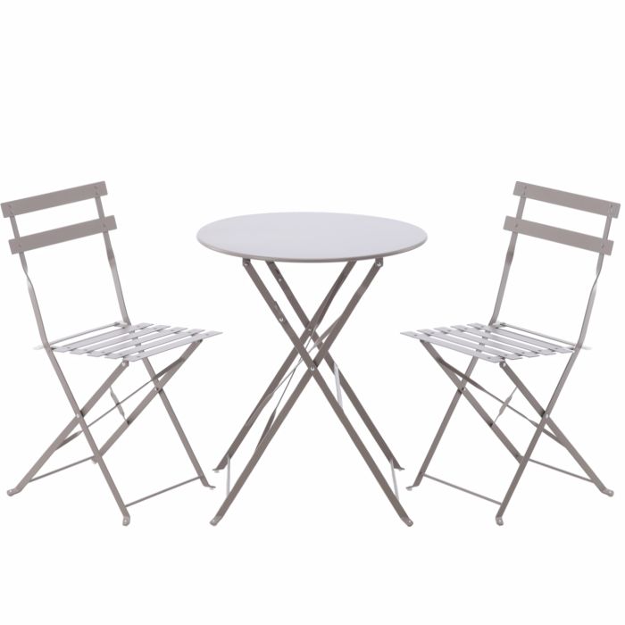 Skládací bistro set Bea šedý