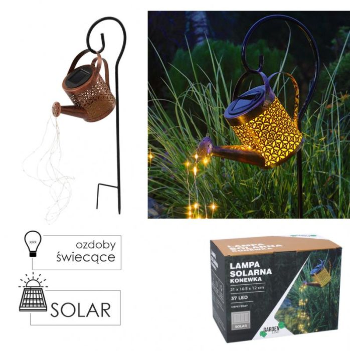 Lampa solární KONEV, 37 LED teplá bílá