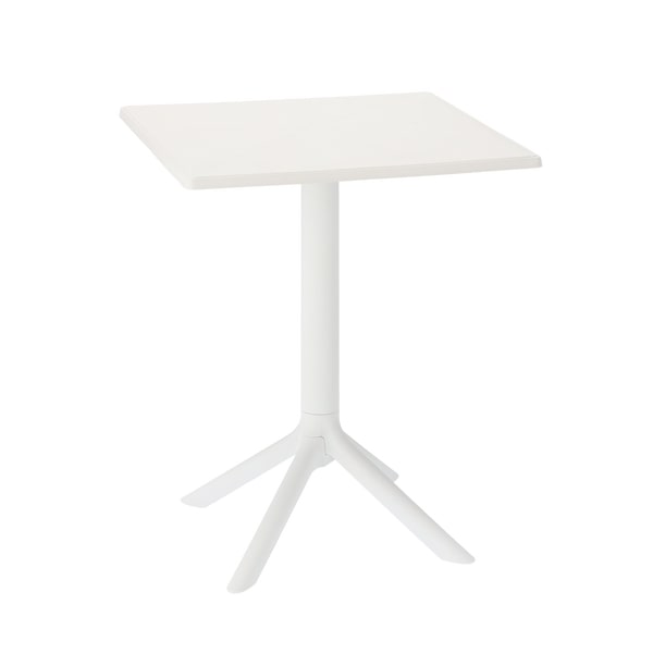 Zahradní čtvercový stůl 60 × 60 × 77,5 cm, bílý