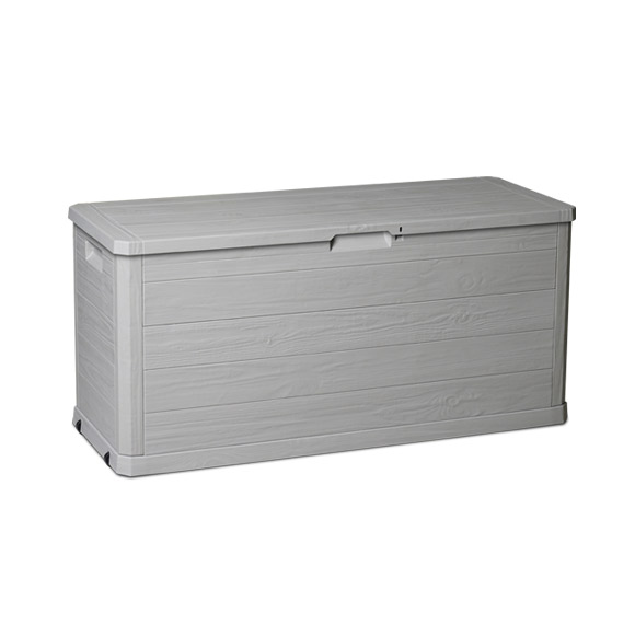ALDOTRADE Zahradní úložný box dřevo 280l šedý
