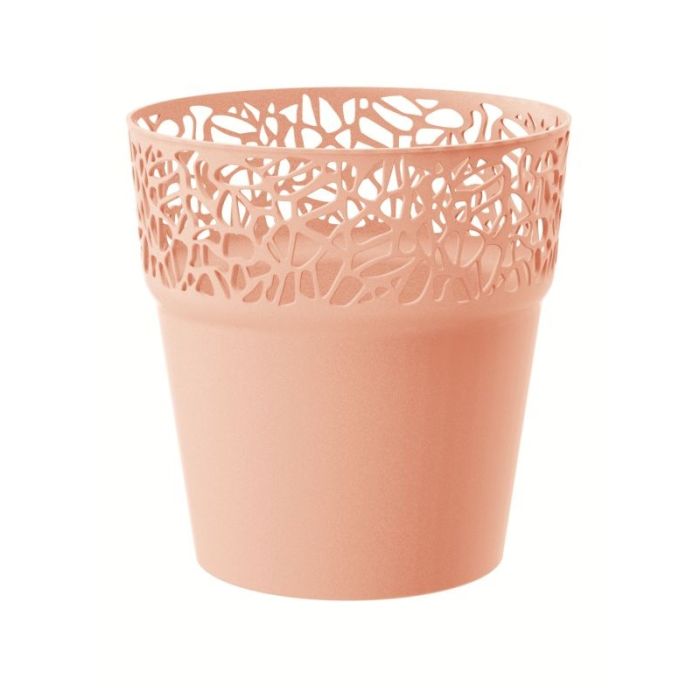 Květináč s krajkou NATURO 14,5 cm - Broskev